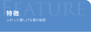 特徴 ふわっと優しげな眉の秘密