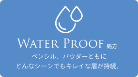 WATER PROOF処方 ペンシル、パウダーともにどんなシーンでもキレイな眉が持続。